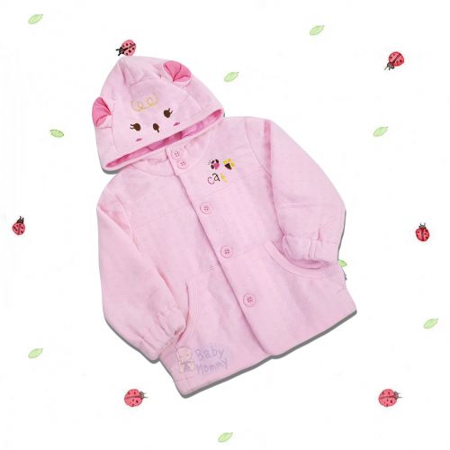 ALD0043 - Áo khoác nón thêu tay dài vải dệt bông BabyMommy