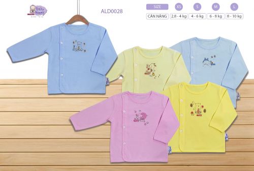 ALD028 - Áo bác sĩ màu in tay dài BabyMommy