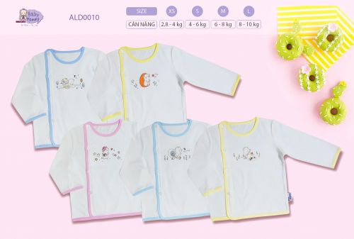 ALD0010 - Áo bác sĩ trắng in tay dài BabyMommy