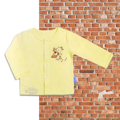 ALD0040 - Áo nút giữa màu in tay dài BabyMommy