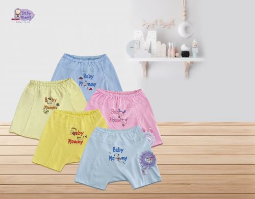 QLN0012 - Quần ngắn sơ sinh màu in BabyMommy