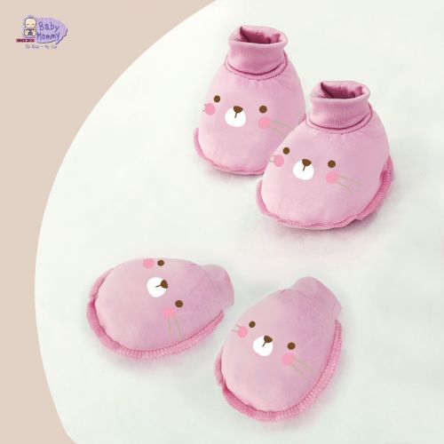 BOTC009 - Bộ bao tay, chân bo in hình thú BabyMommy