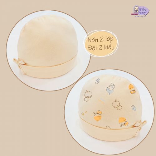 MSS0016 - Nón 2 lớp in họa tiết BabyMommy