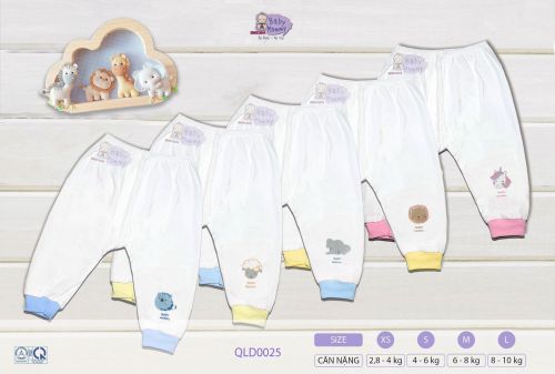 QLD0025 - Quần đáy nem trắng in bo BabyMommy
